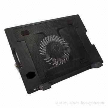 Laptop Fan, Notebook Cooling Pad, Made of ABS Material with Steel Bracket